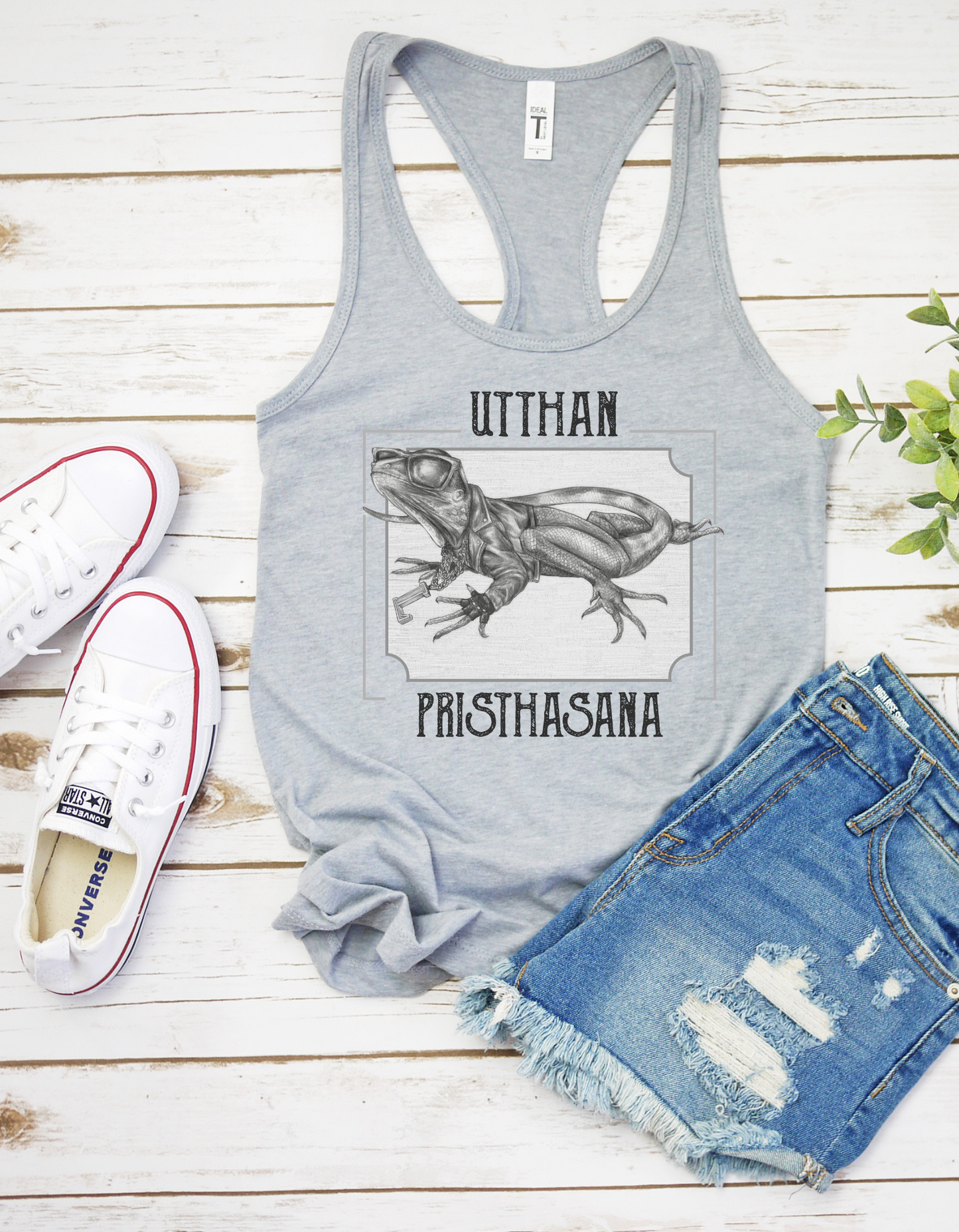 Ladies Racerback Tank - Lizard Pose