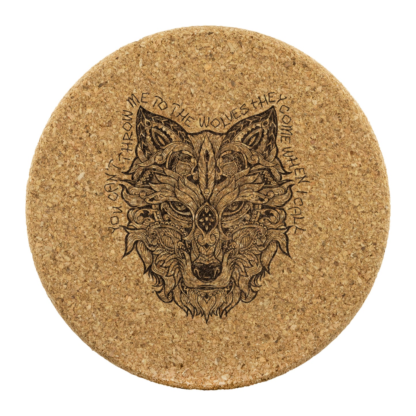 Throw Me to the Wolves Cork Coasters