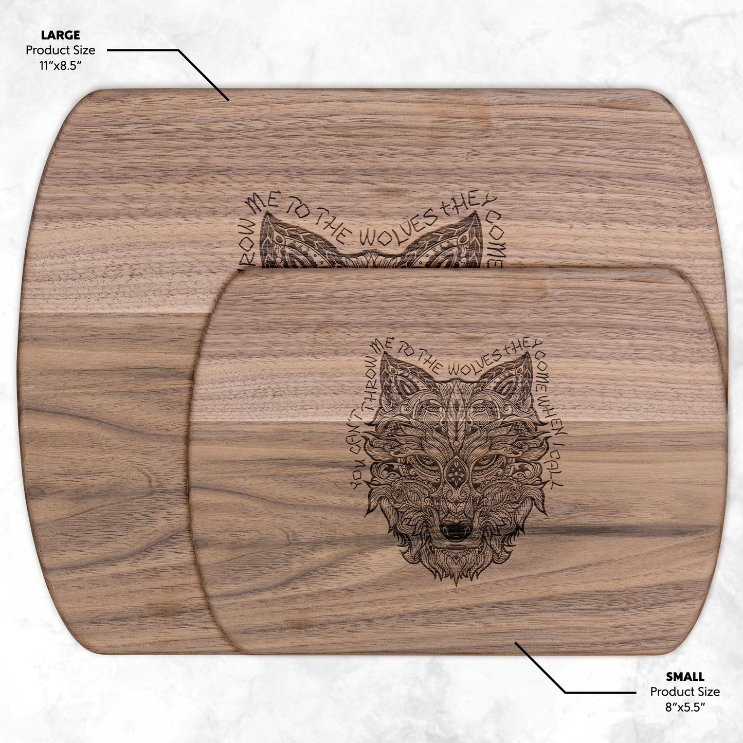Throw Me to the Wolves Cutting Board