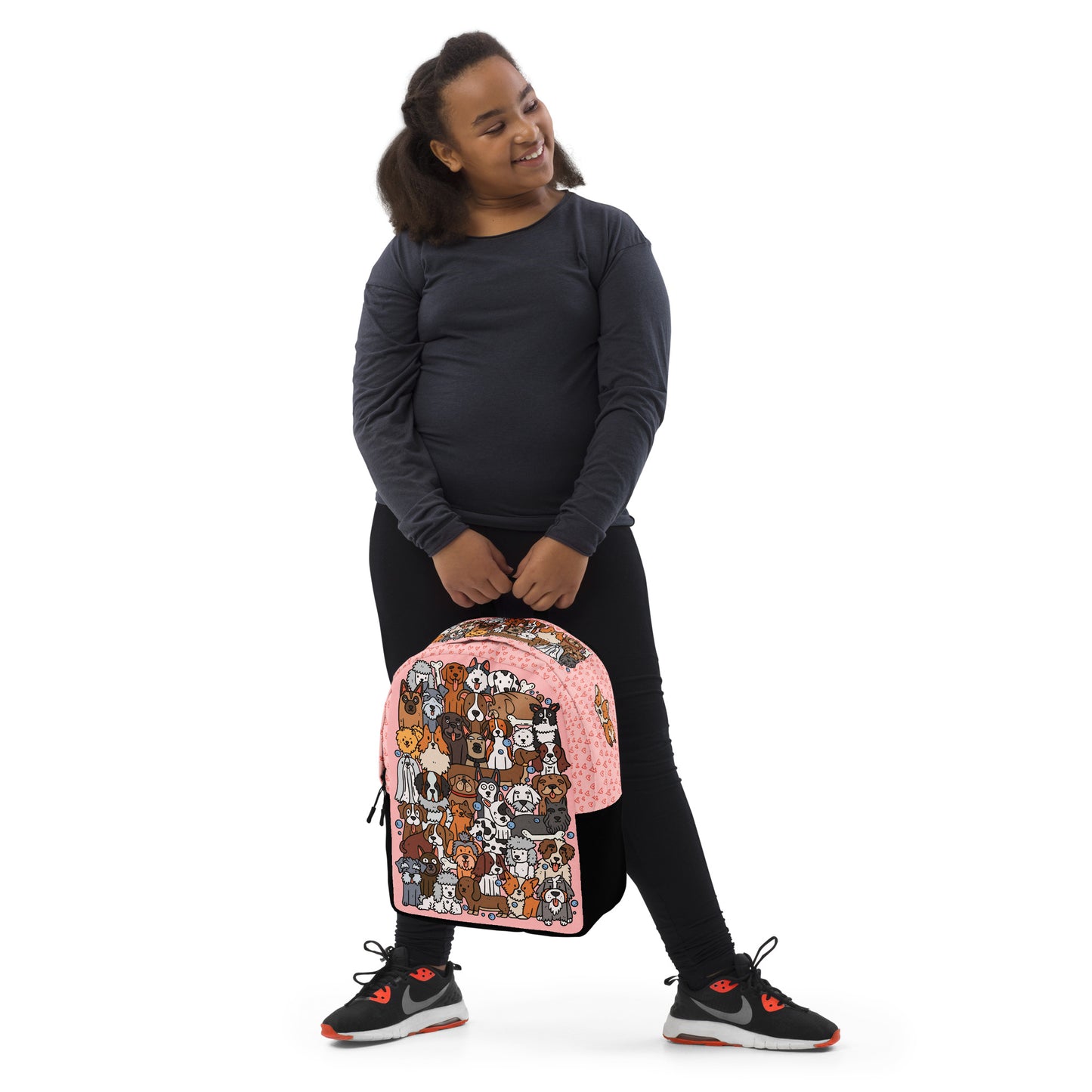 I Love Dogs Minimalist Backpack - Pink