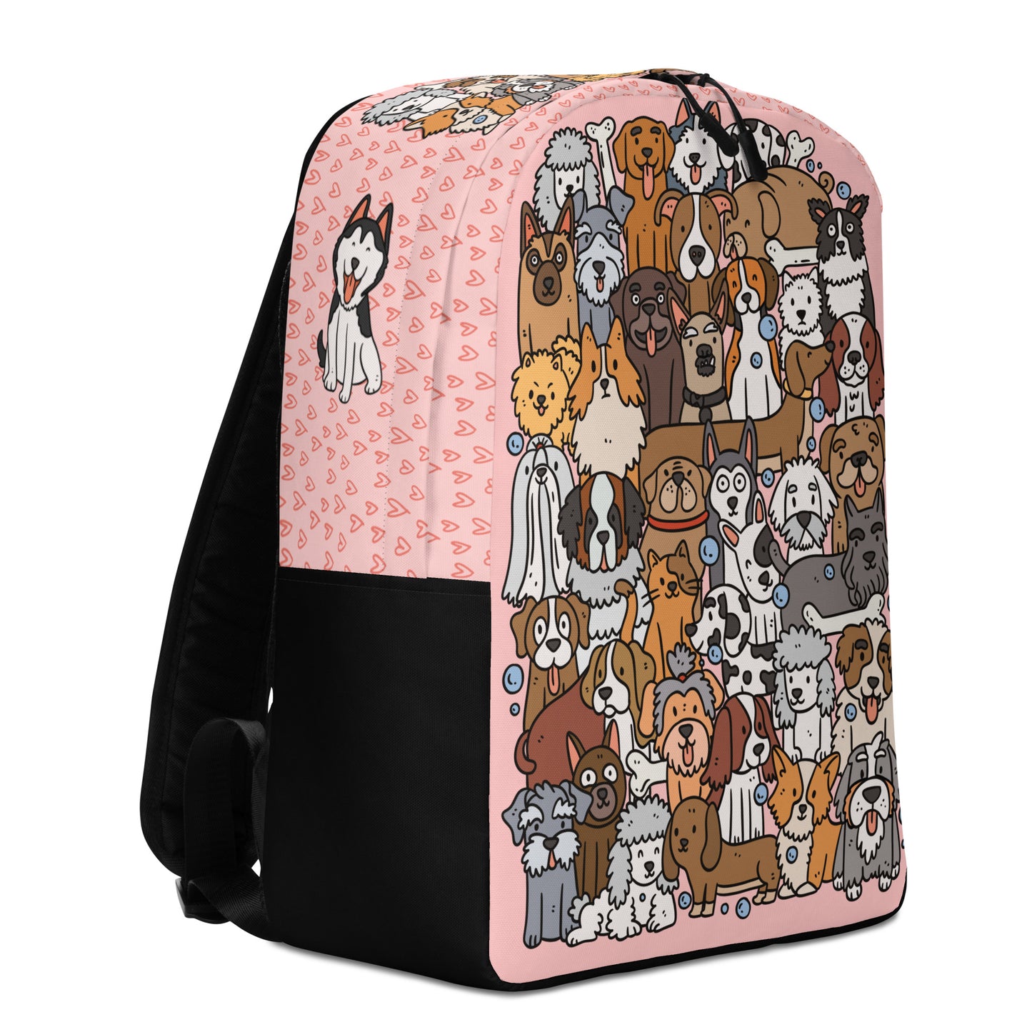I Love Dogs Minimalist Backpack - Pink