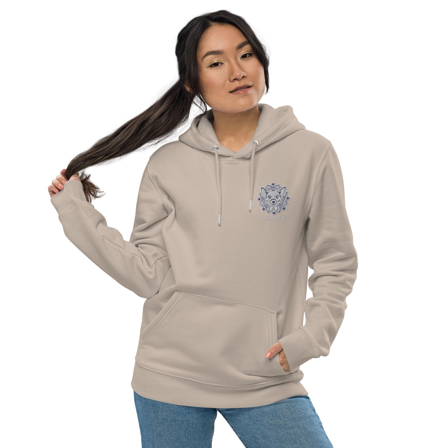 Exclusive BuddhaEd Unisex Embroidered Essential Eco Hoodie