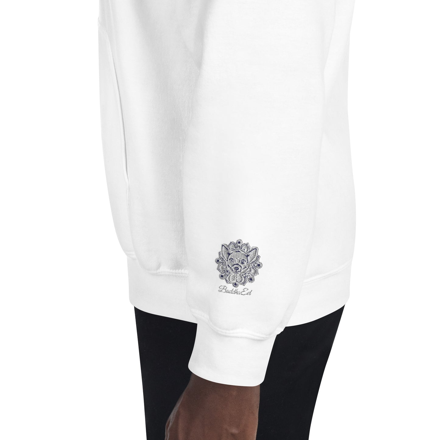 Exclusive BuddhaEd Embroidered Left Sleeve Unisex Hoodie