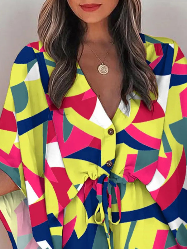 Beach Dolman Half Sleeve Short Dress