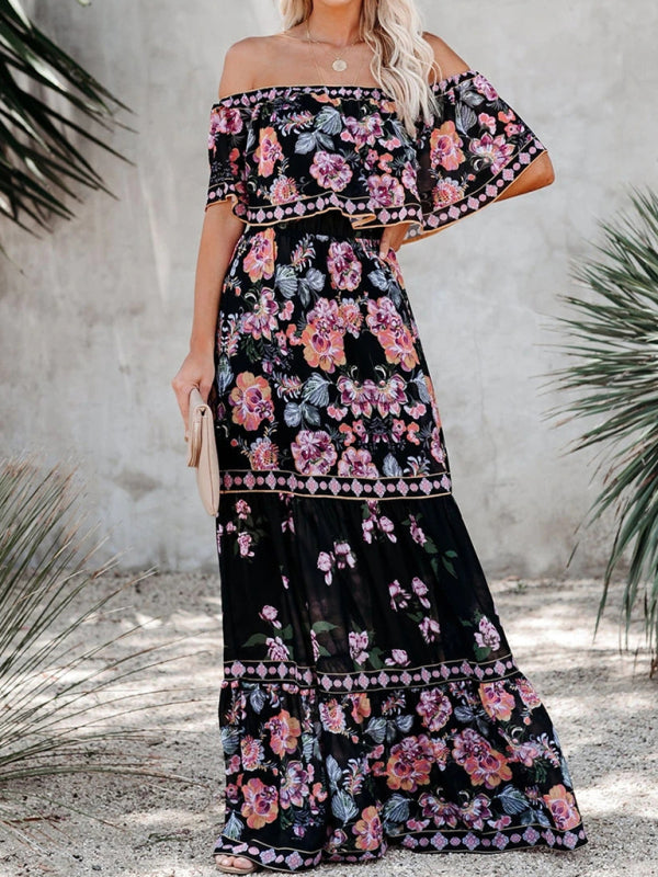 Off-the-Shoulder Summer Maxi Dress