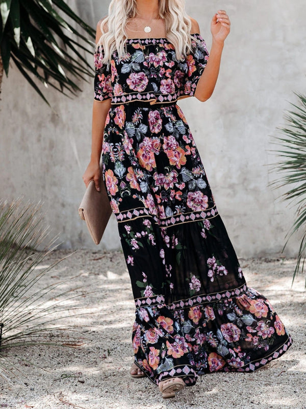Off-the-Shoulder Summer Maxi Dress