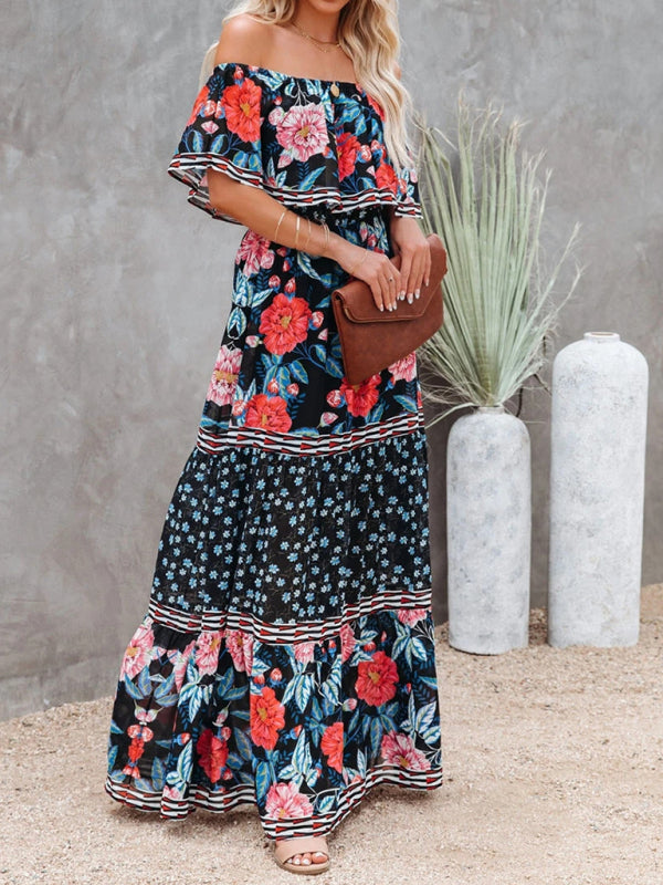 Off-the-Shoulder Summer Maxi Dress