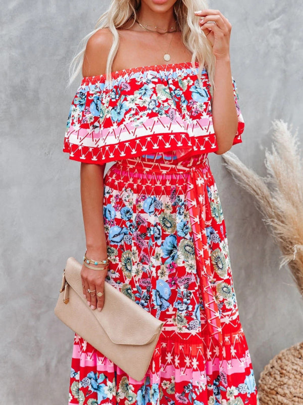Off-the-Shoulder Summer Maxi Dress