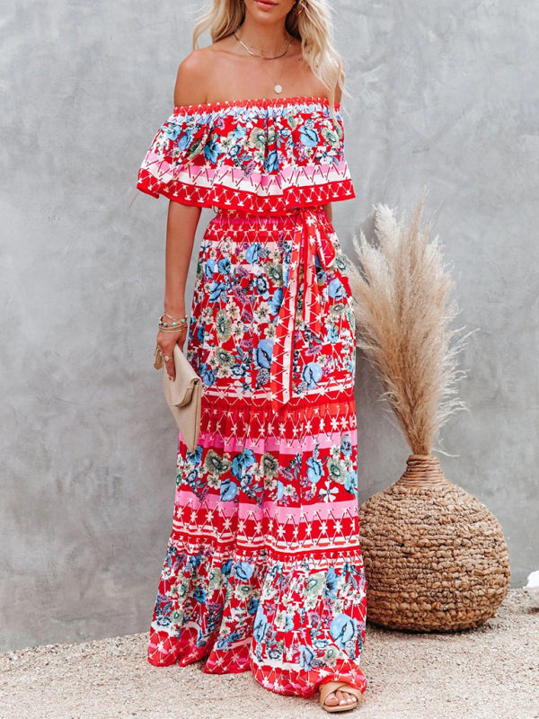 Off-the-Shoulder Summer Maxi Dress