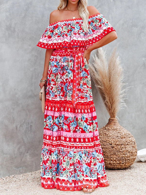 Off-the-Shoulder Summer Maxi Dress