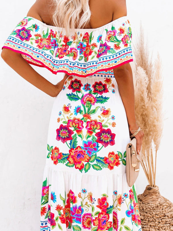 Off-the-Shoulder Summer Maxi Dress