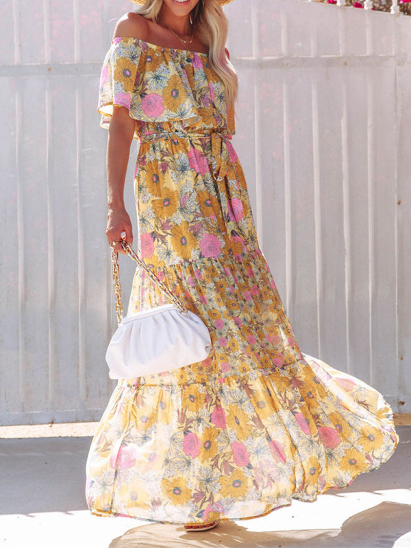 Off-the-Shoulder Summer Maxi Dress