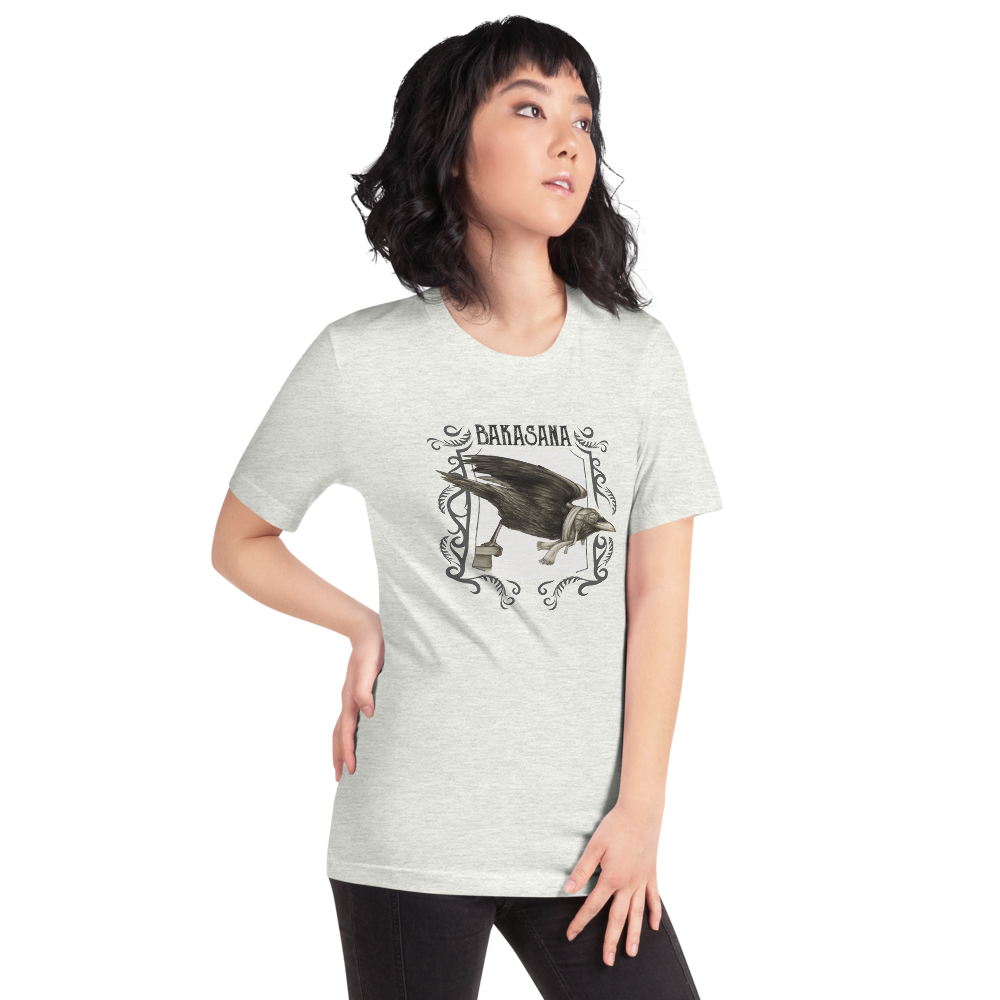 Short-Sleeve Unisex Yoga T-Shirt - Bakasana - Crow Pose