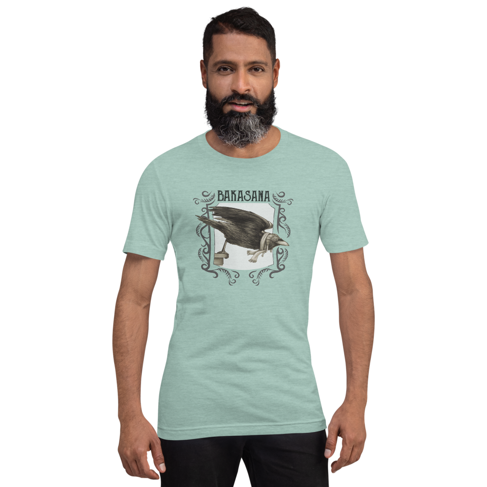 Short-Sleeve Unisex Yoga T-Shirt - Bakasana - Crow Pose