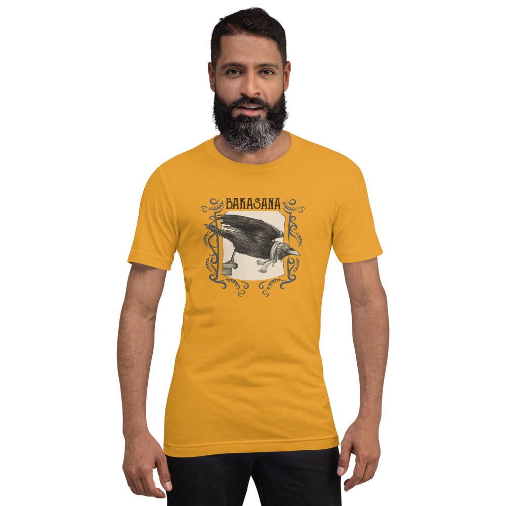 Short-Sleeve Unisex Yoga T-Shirt - Bakasana - Crow Pose