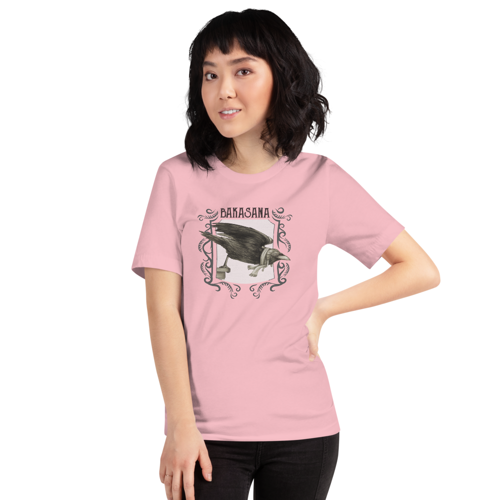 Short-Sleeve Unisex Yoga T-Shirt - Bakasana - Crow Pose