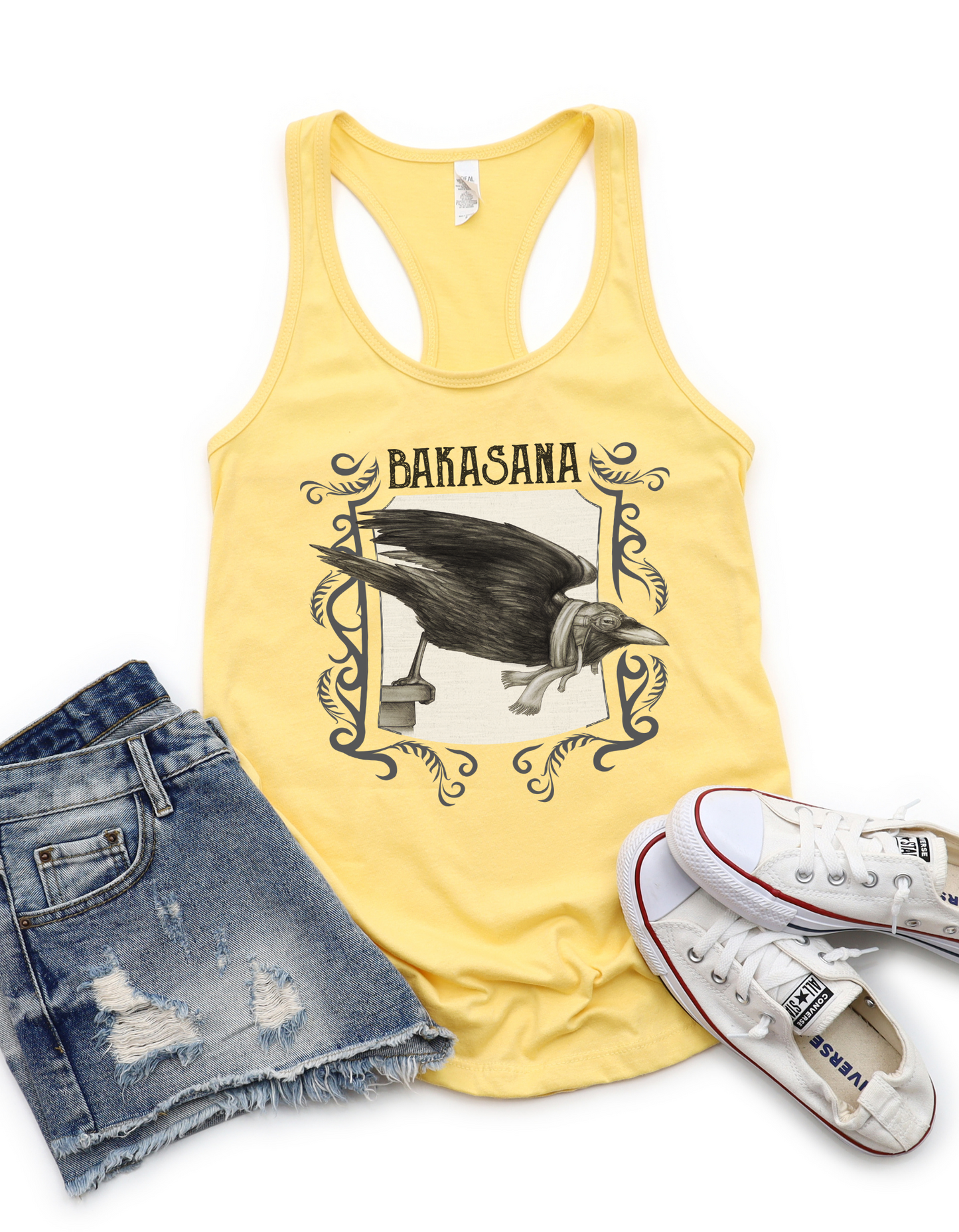 Ladies Racerback Tank - Crow Pose