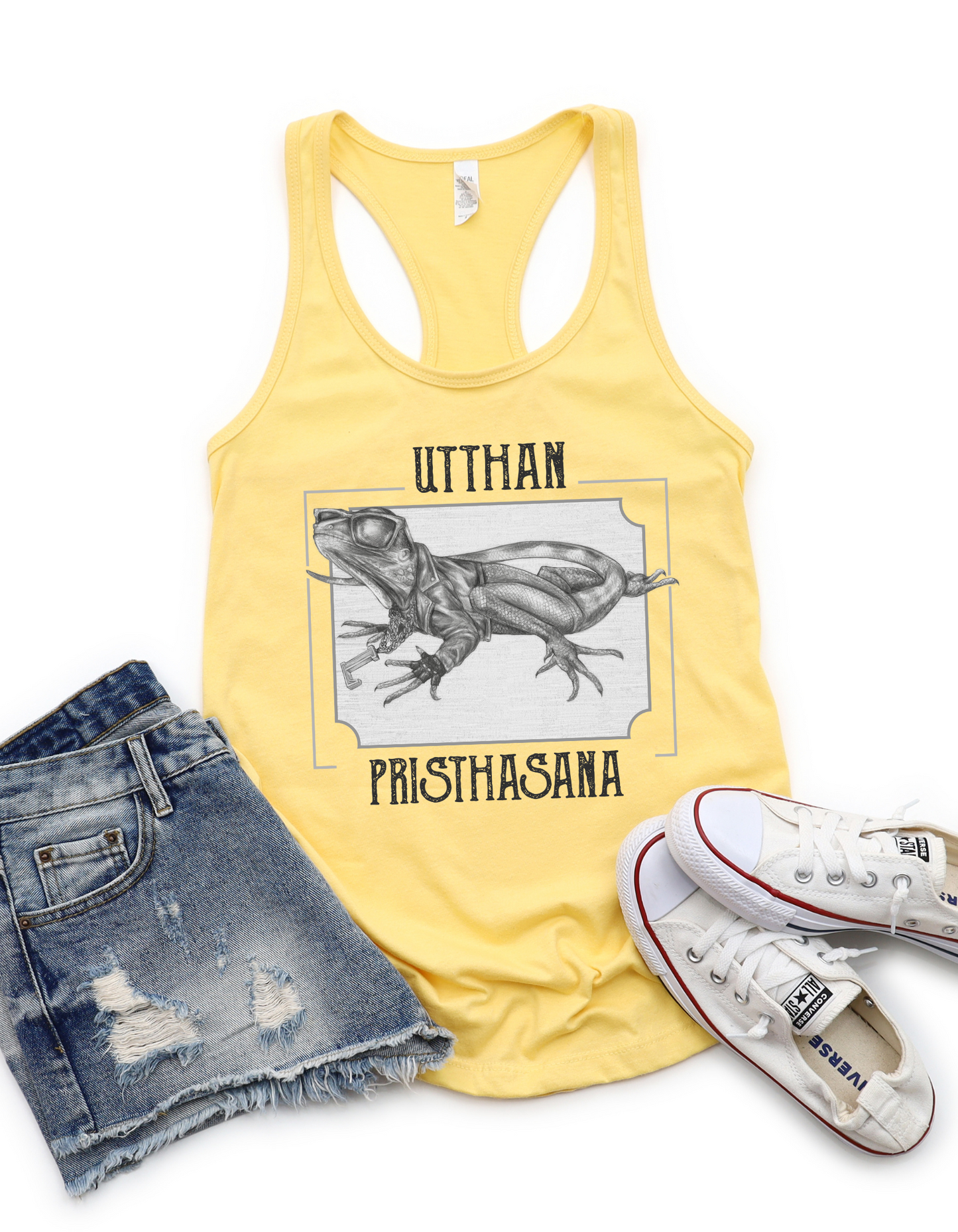Ladies Racerback Tank - Lizard Pose