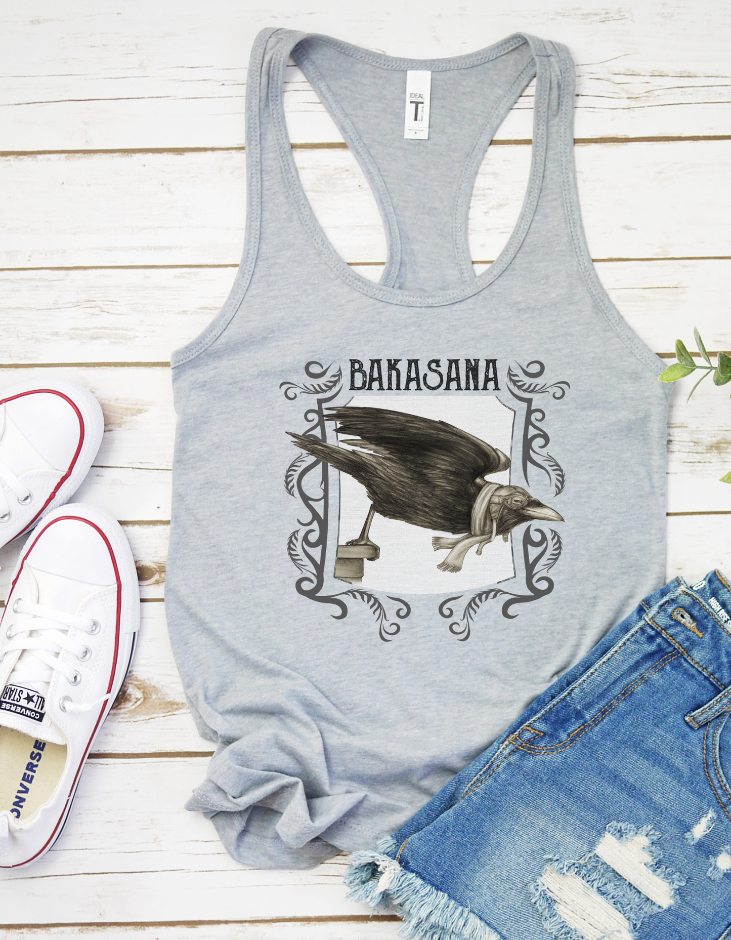Ladies Racerback Tank - Crow Pose