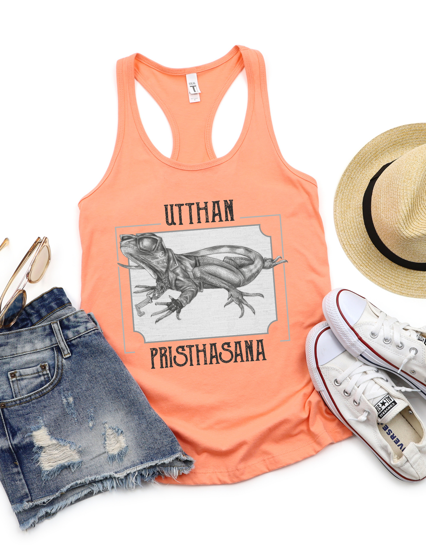 Ladies Racerback Tank - Lizard Pose
