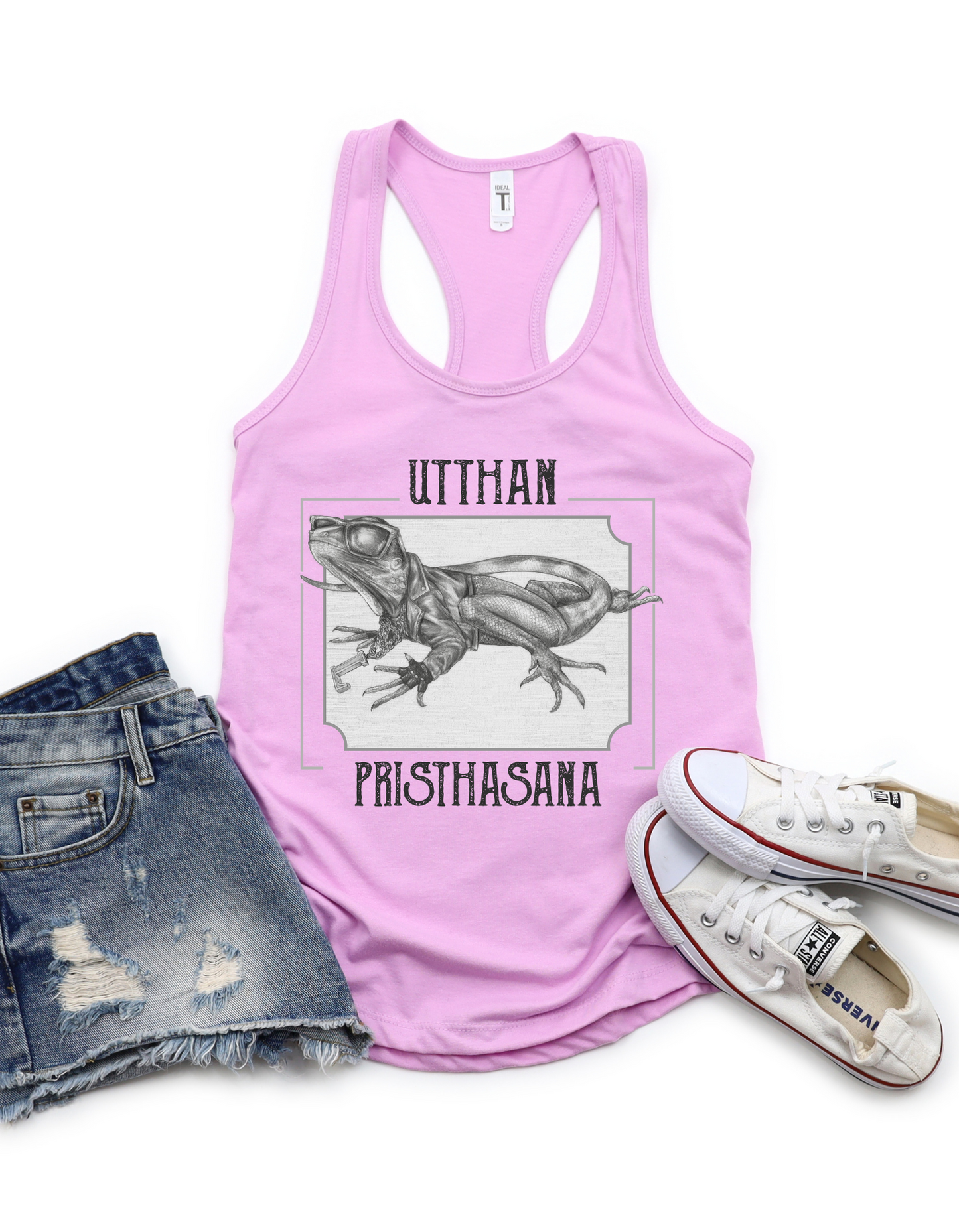 Ladies Racerback Tank - Lizard Pose