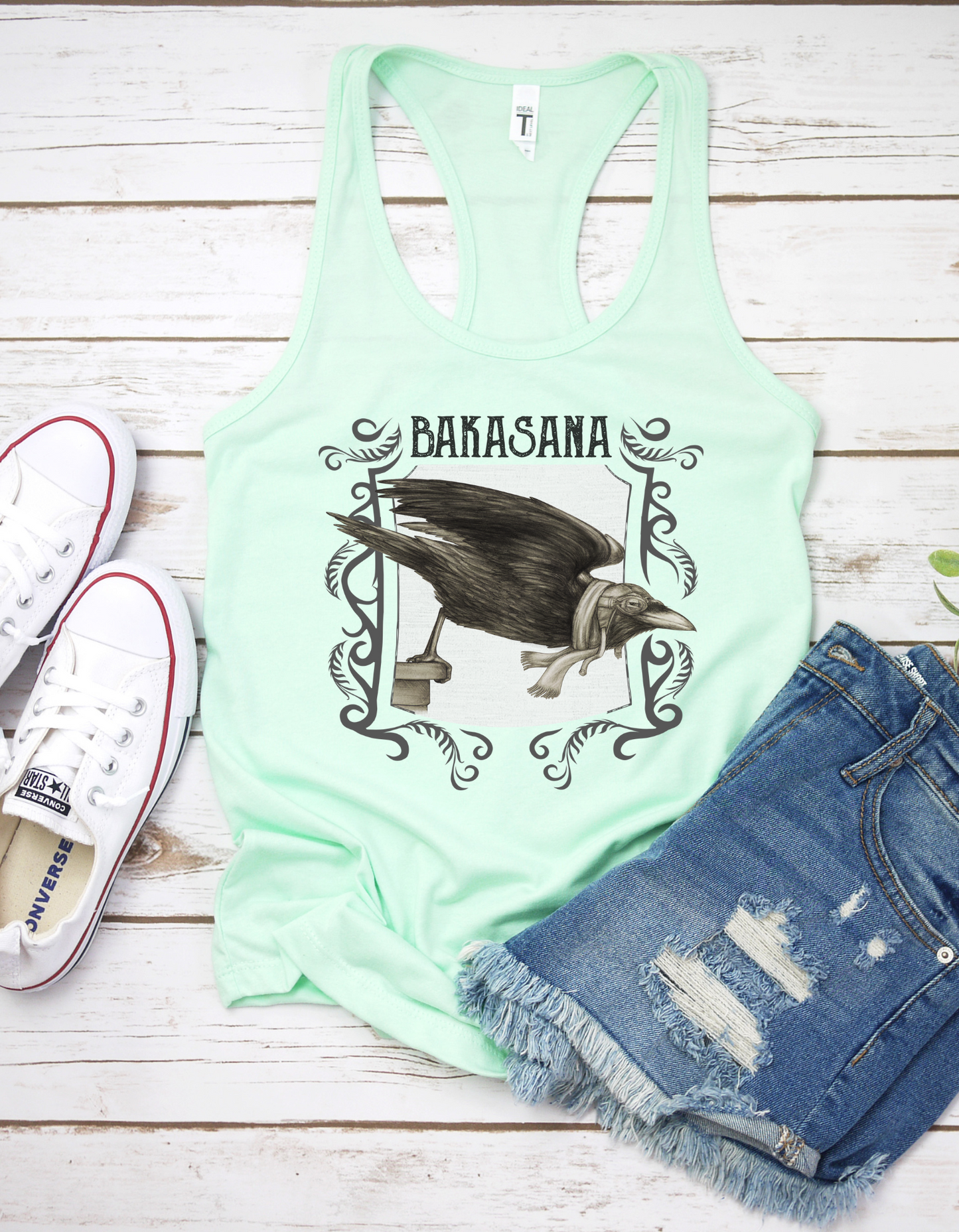 Ladies Racerback Tank - Crow Pose