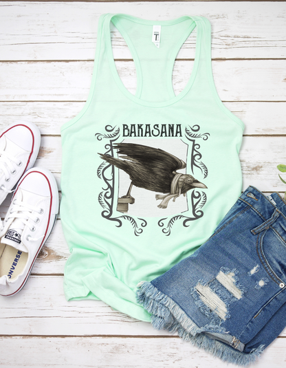 Ladies Racerback Tank - Crow Pose