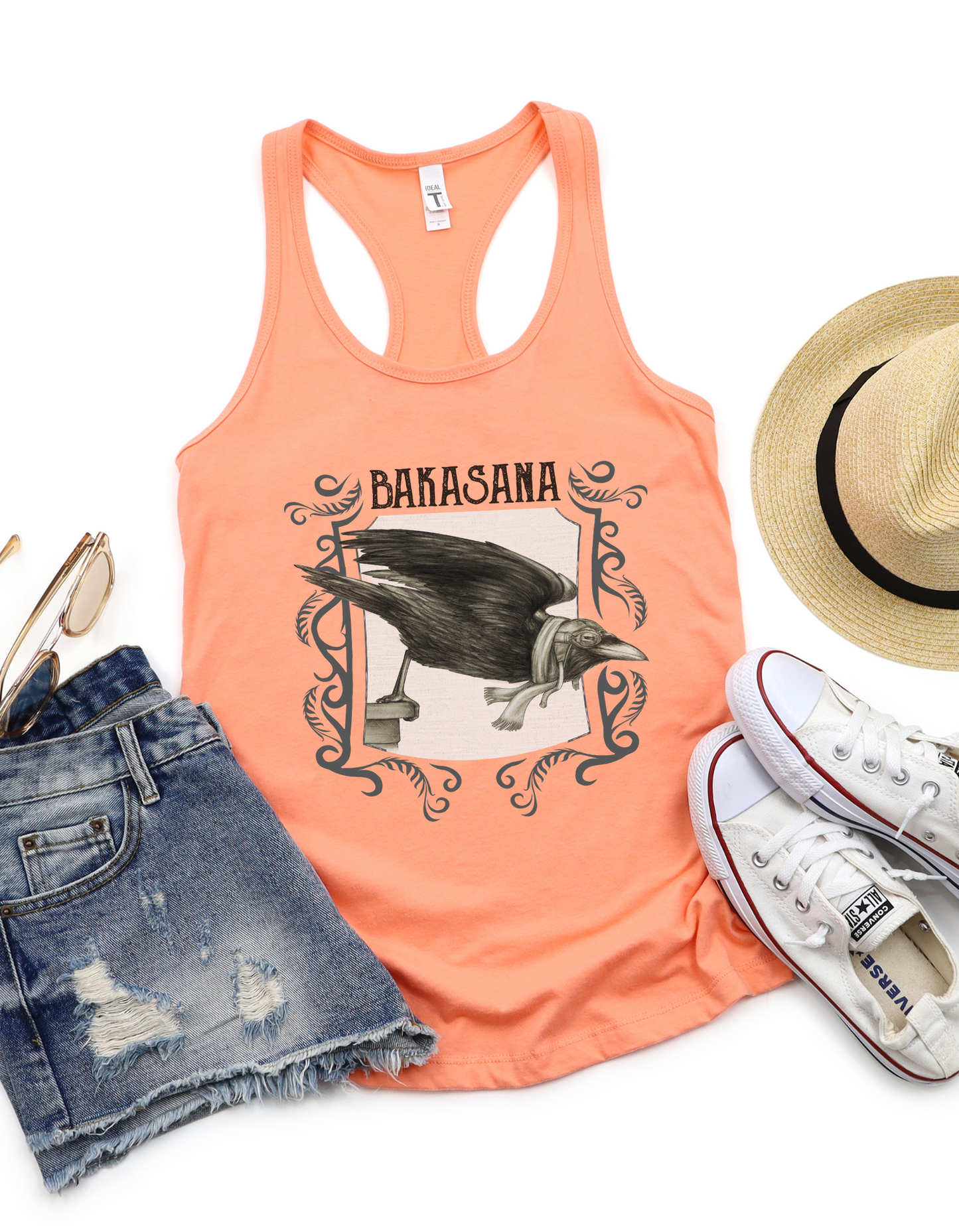 Ladies Racerback Tank - Crow Pose