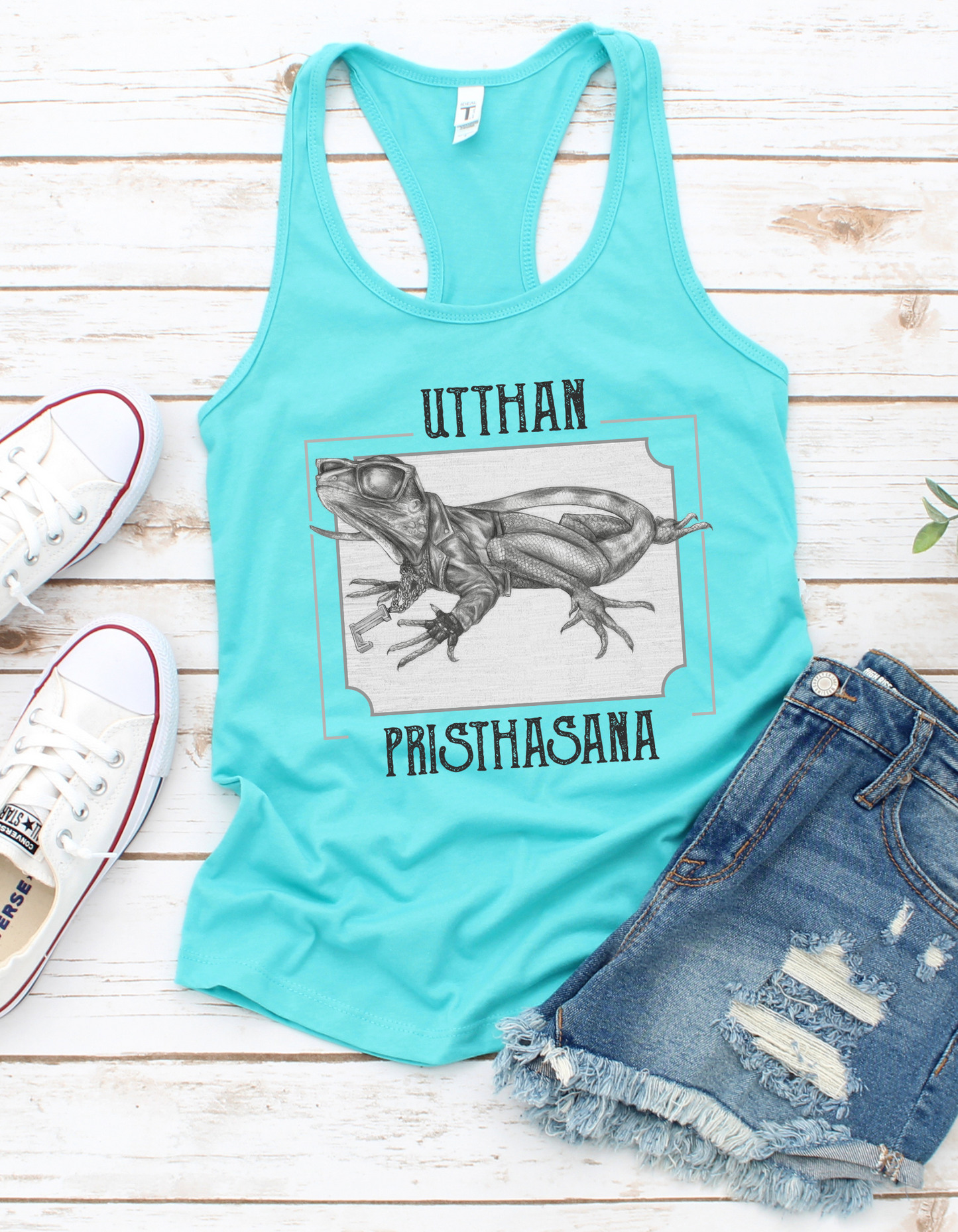 Ladies Racerback Tank - Lizard Pose