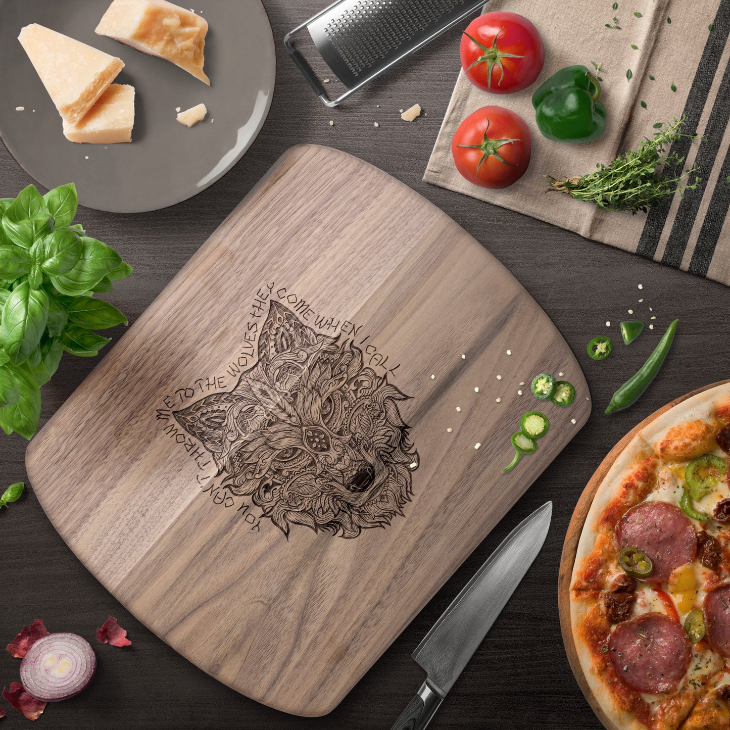 Throw Me to the Wolves Cutting Board