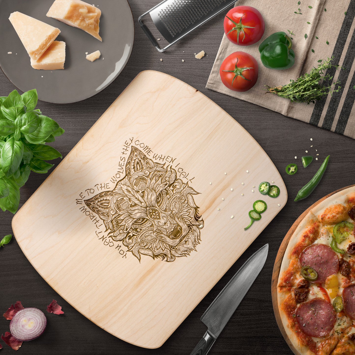 Throw Me to the Wolves Cutting Board