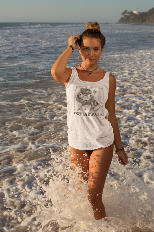 Ladies Racerback Tank - Frog Pose
