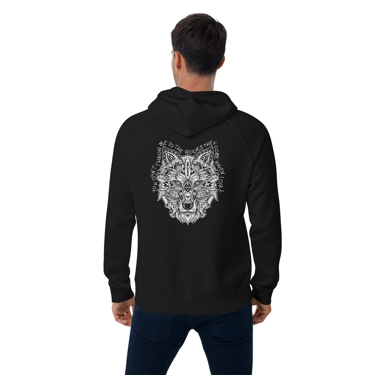 Unisex Eco Raglan Hoodie - Throw Me to the Wolves