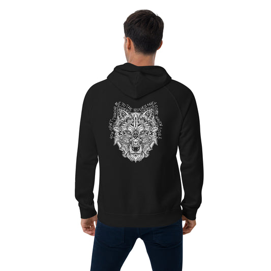 Unisex Eco Raglan Hoodie - Throw Me to the Wolves