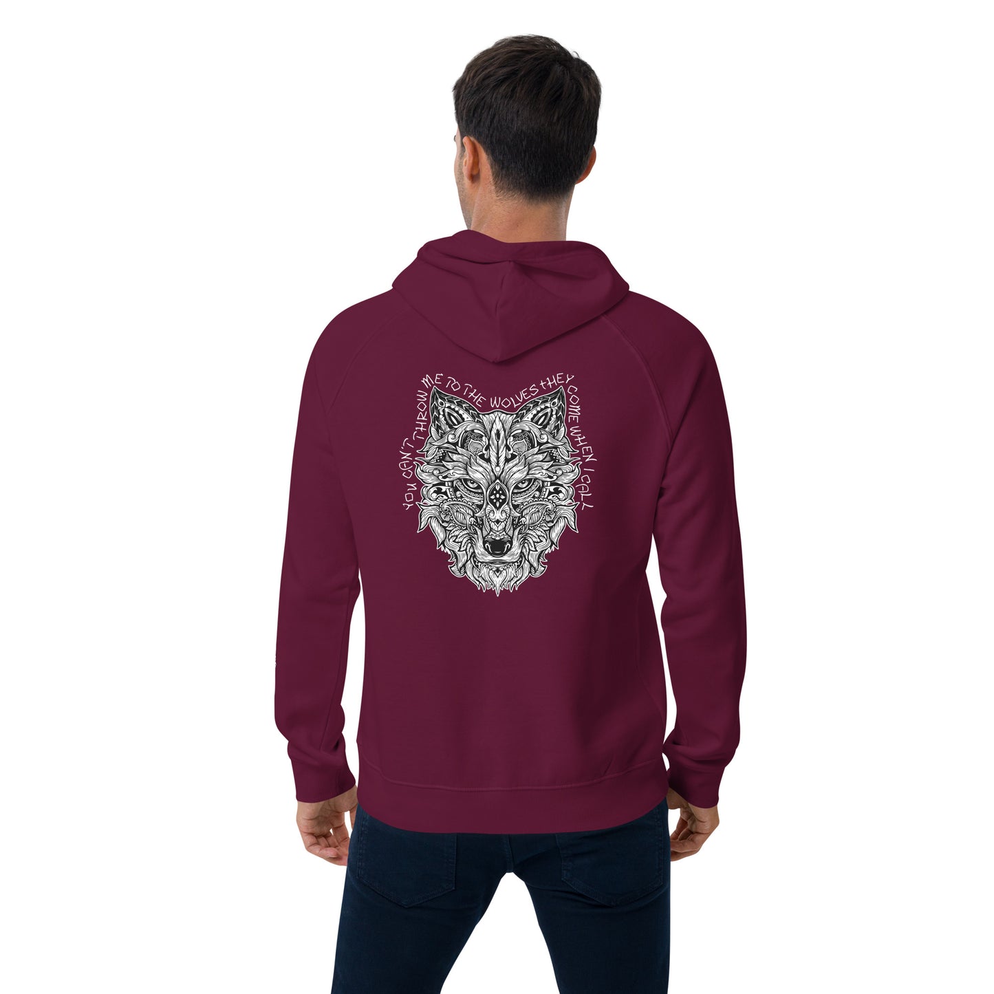 Unisex Eco Raglan Hoodie - Throw Me to the Wolves