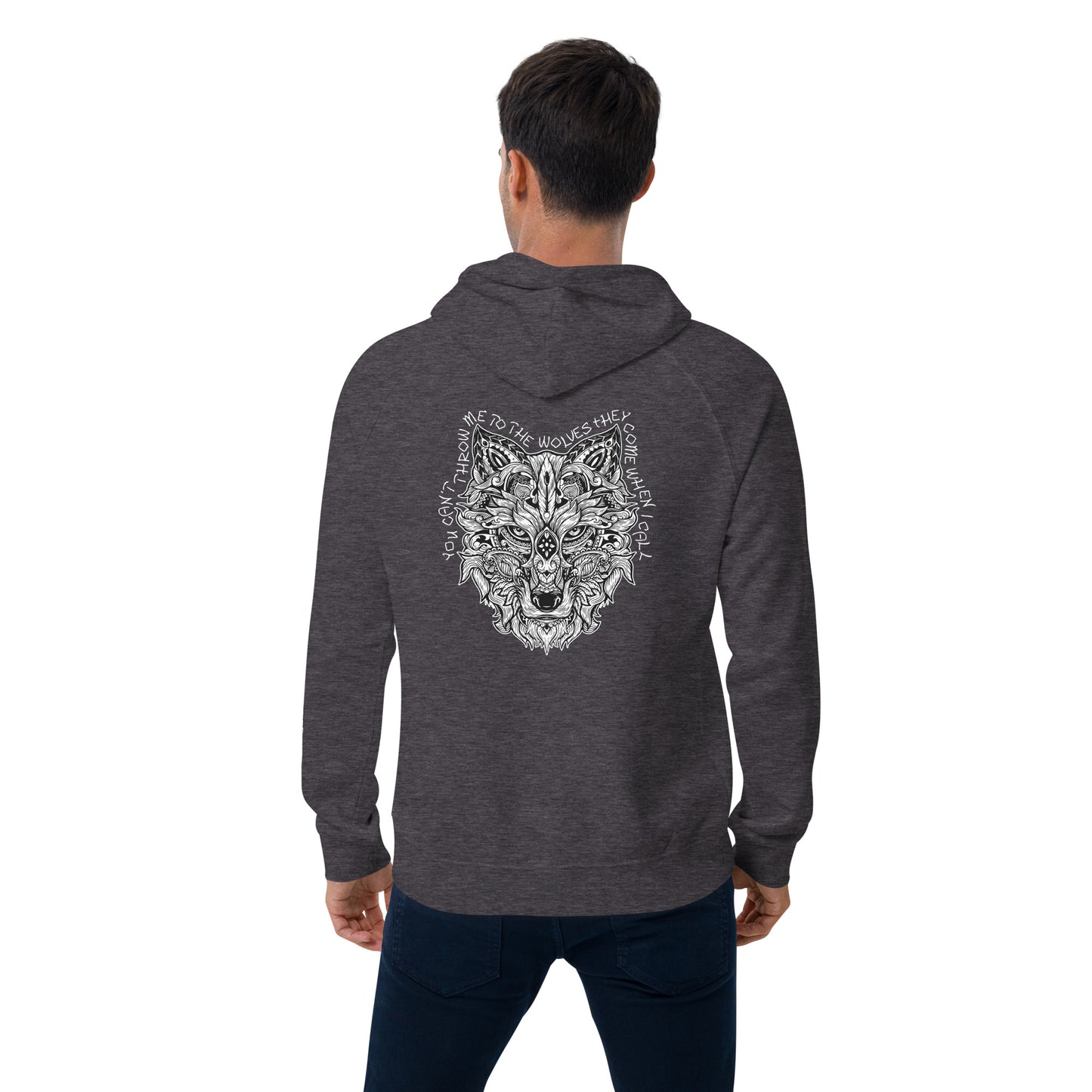 Unisex Eco Raglan Hoodie - Throw Me to the Wolves