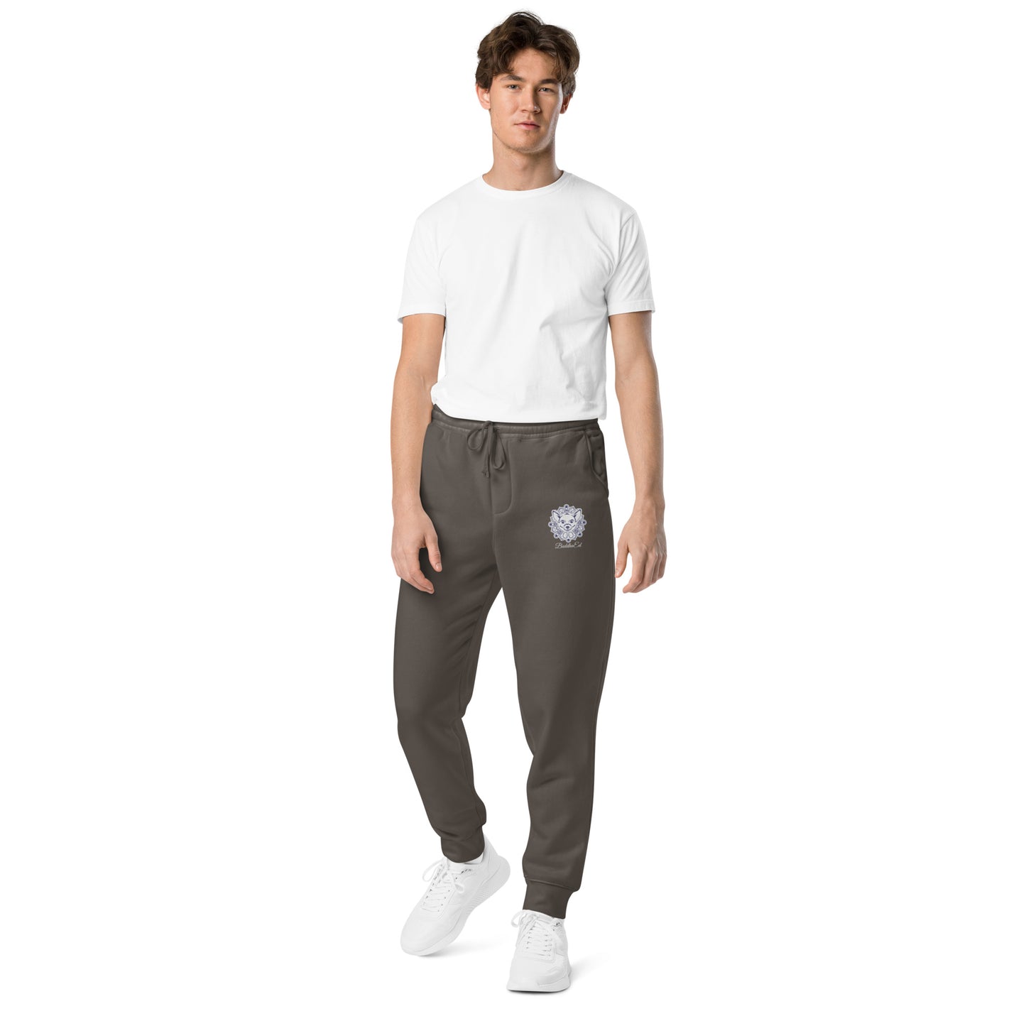 Exclusive BuddhaEd Embroidered Unisex Pigment-dyed Sweatpants