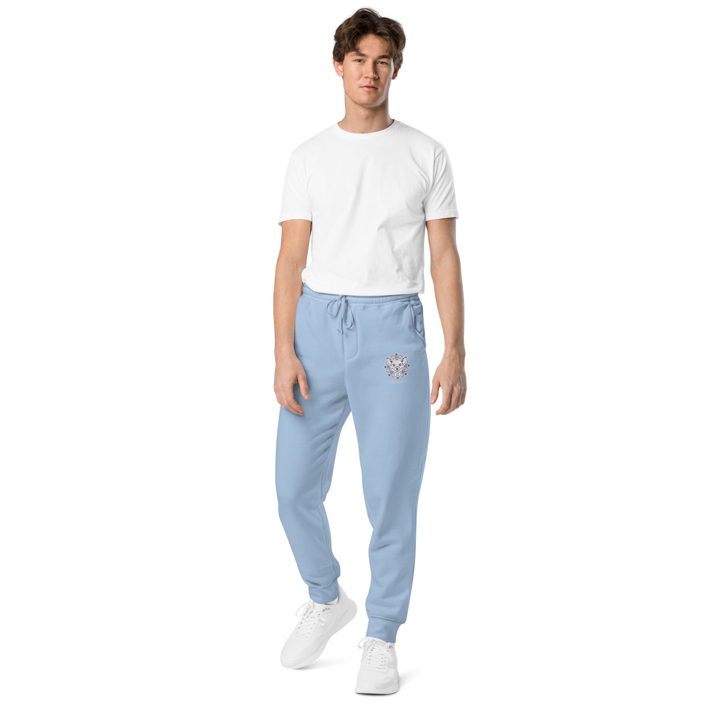 Exclusive BuddhaEd Embroidered Unisex Pigment-dyed Sweatpants