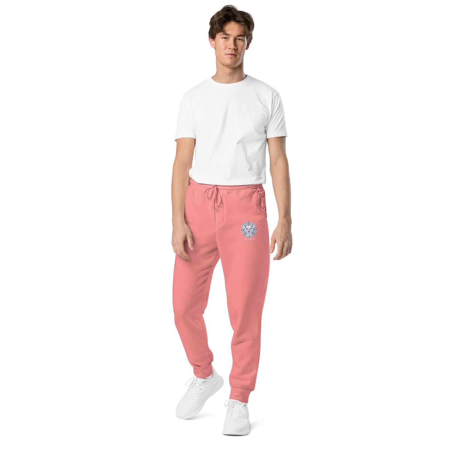 Exclusive BuddhaEd Embroidered Unisex Pigment-dyed Sweatpants