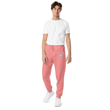 Exclusive BuddhaEd Embroidered Unisex Pigment-dyed Sweatpants