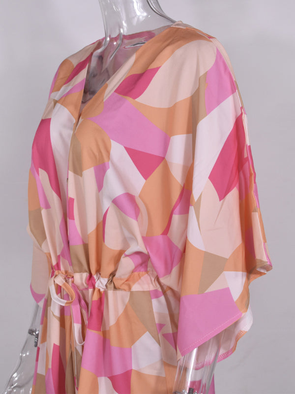 Beach Dolman Half Sleeve Short Dress