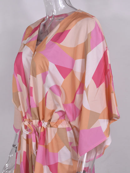 Beach Dolman Half Sleeve Short Dress