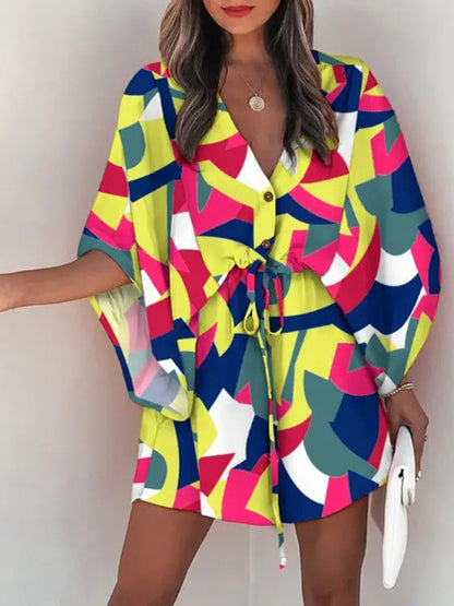 Beach Dolman Half Sleeve Short Dress