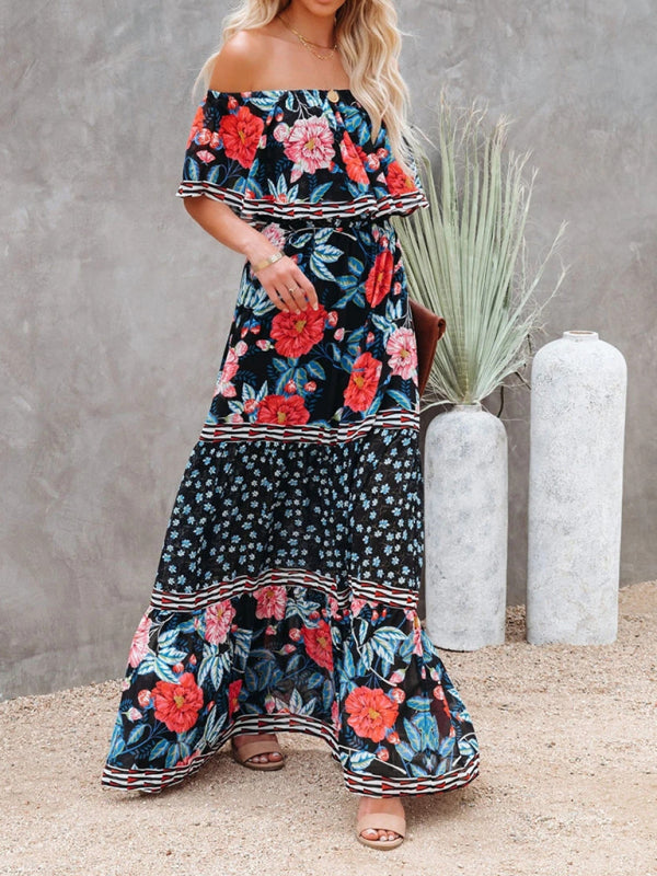 Off-the-Shoulder Summer Maxi Dress