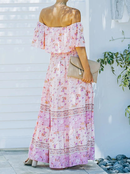 Off-the-Shoulder Summer Maxi Dress