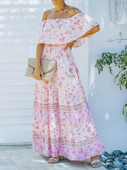 Off-the-Shoulder Summer Maxi Dress