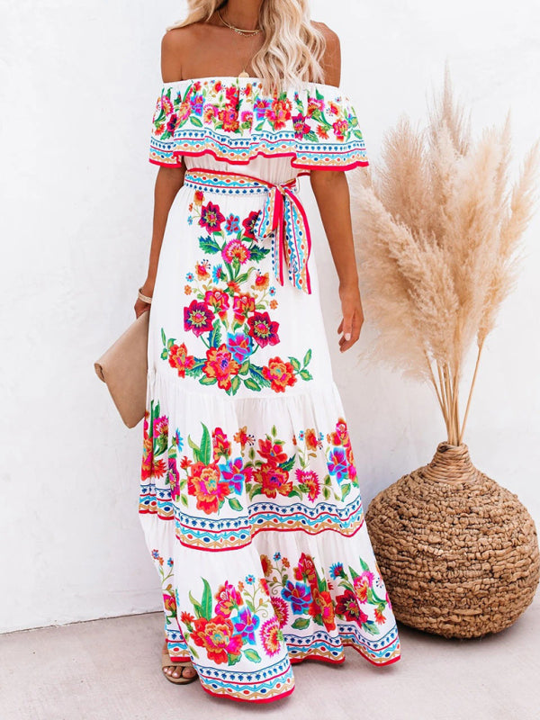 Off-the-Shoulder Summer Maxi Dress