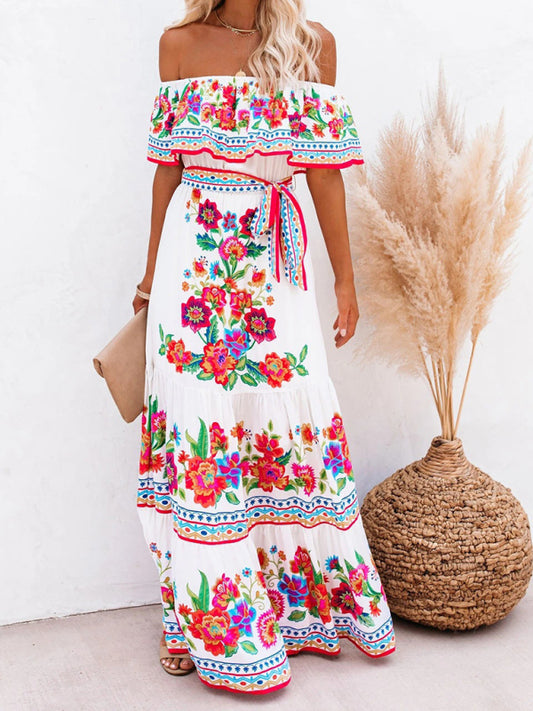 Off-the-Shoulder Summer Maxi Dress