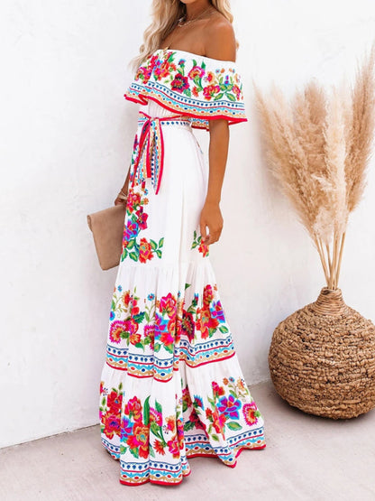 Off-the-Shoulder Summer Maxi Dress