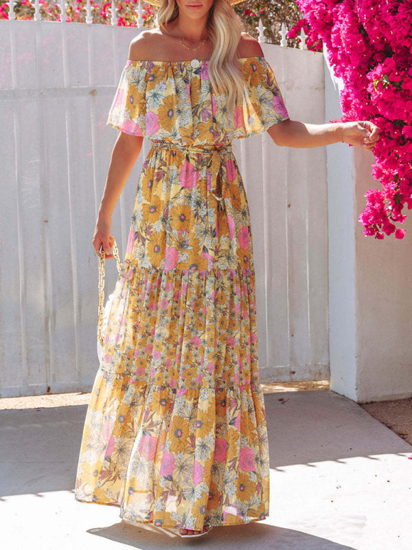 Off-the-Shoulder Summer Maxi Dress